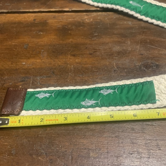 BNWOT POLO RALPH LAUREN SAILOR’S KNOT BELT WITH GREEN TUNA FISHING MOTIF - Picture 12 of 14